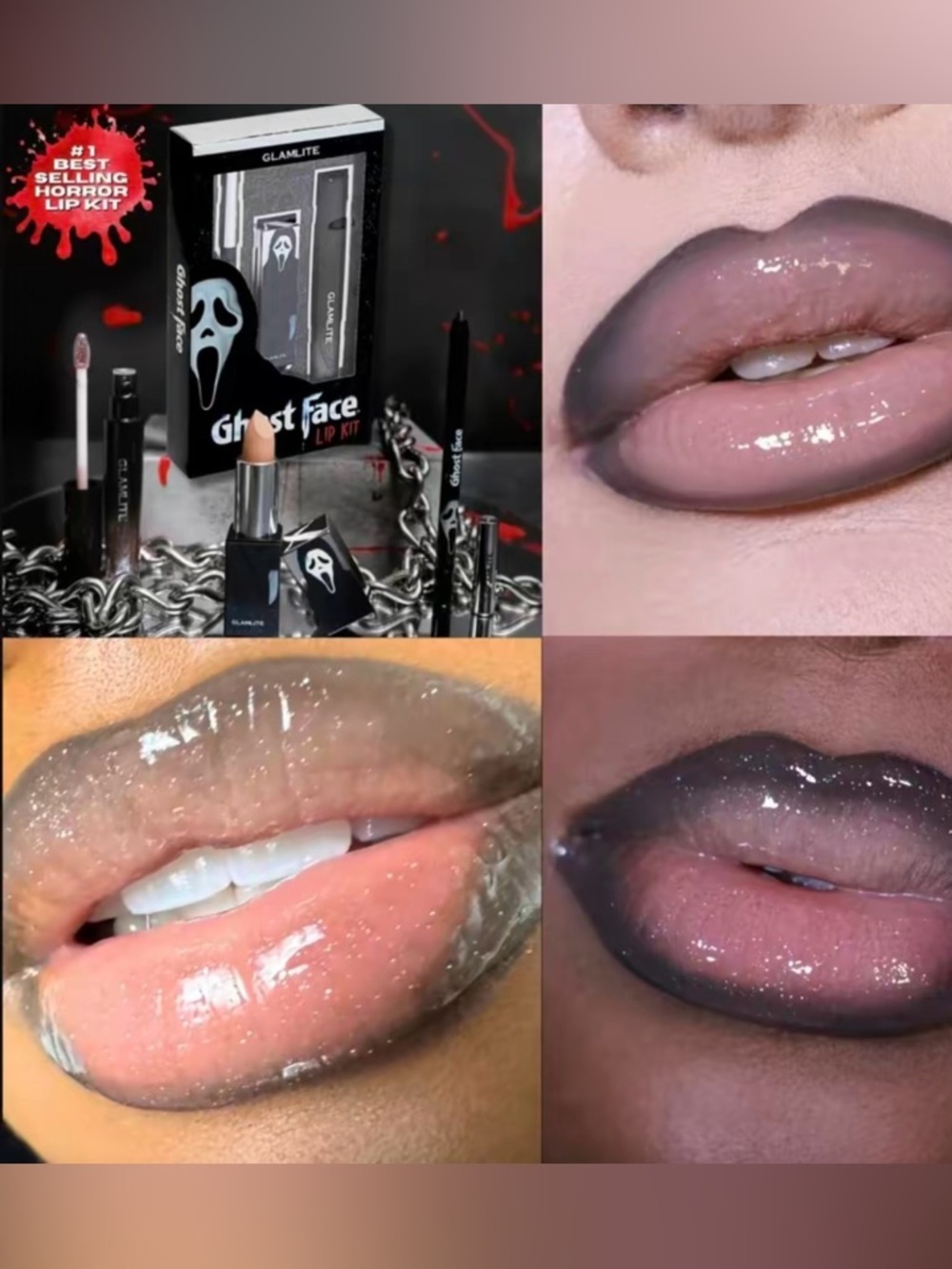Glamlite x GHOSTFACE NUDE LIP KIT - BNIB! - Picture 2 of 5